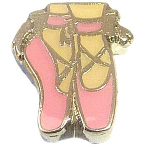 Ballet Dance Shoes Floating Locket Charm Ballet Dance Shoes Floating Locket Charm