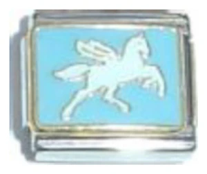 Blue Pegasus Italian Charm