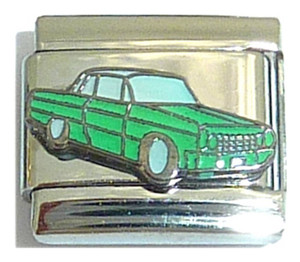 Green Car Italian Charm