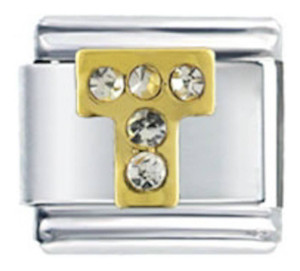 Letter T Italian Charm