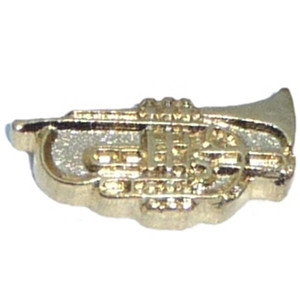 Trumpet Floating Locket Charm Trumpet Floating Locket Charm