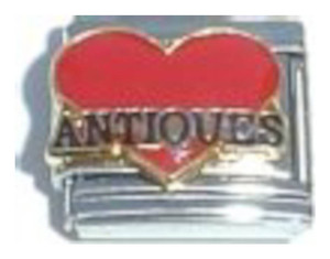Antiques Heart Italian Charm