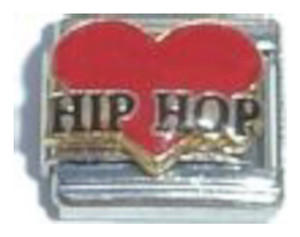 Hip Hop Heart Italian Charm Hip Hop Heart Italian Charm