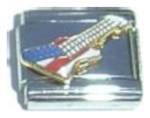 Guitar Red White Blue Italian Charm Guitar Red White Blue Italian Charm