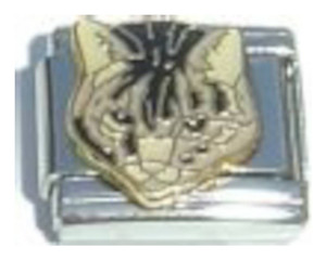 Brown and Black Cat Italian Charm Brown and Black Cat Italian Charm