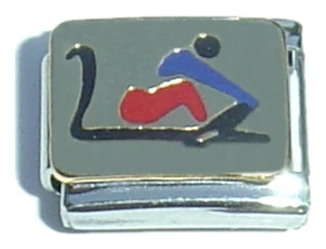Man Rowing Italian Charm