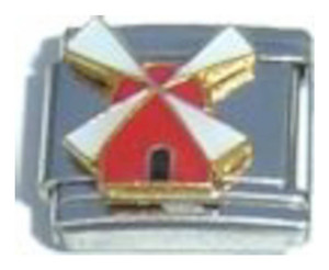 Windmill Red Italian Charm