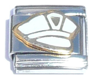 White Police Hat Italian Charm White Police Hat Italian Charm