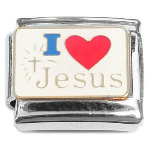 I Love Jesus Italian Charm