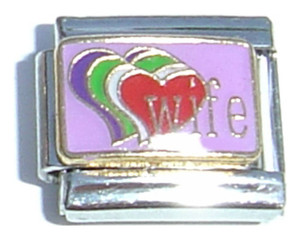 Wife With Hearts Italian Charm