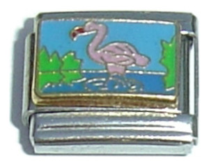 Pink Flamingo Italian Charm Pink Flamingo Italian Charm