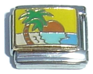 Sunset With Palm Tree Italian Charm Sunset With Palm Tree Italian Charm
