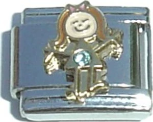 March Girl Italian Charm