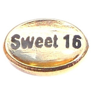Sweet 16 Floating Locket Charm Sweet 16 Floating Locket Charm