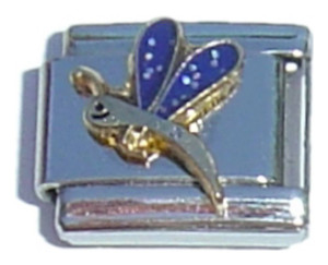 Dragonfly With Blue Wings Italian Charm Dragonfly With Blue Wings Italian Charm