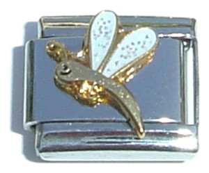 Dragonfly With White Wings Italian Charm Dragonfly With White Wings Italian Charm