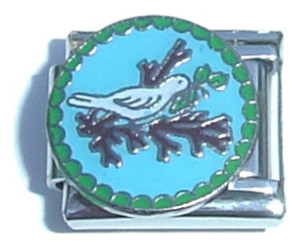 Dove With Leaves Italian Charm Dove With Leaves Italian Charm