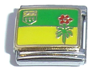 Flag of Saskatchewan Italian Charm