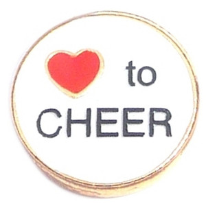 Love To Cheer Floating Locket Charm Love To Cheer Floating Locket Charm