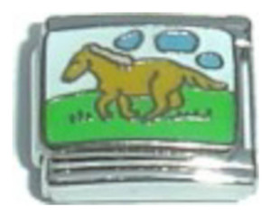 Horse Brown Italian Charm