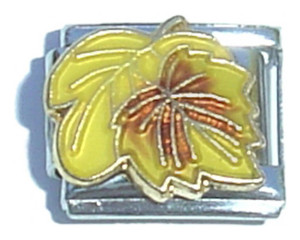 Yellow Leaves Italian Charm