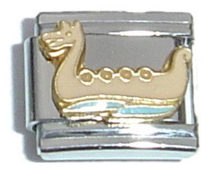 Viking Ship Italian Charm