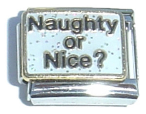 Naughty Or Nice Italian Charm