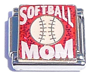 Softball Mom Italian Charm Softball Mom Italian Charm