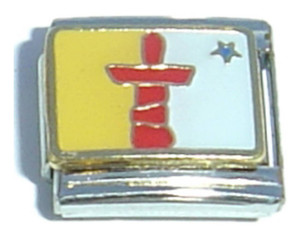 Nunavut  Flag Italian Charm