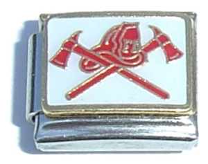 Firefighter Symbol Italian Charm Firefighter Symbol Italian Charm