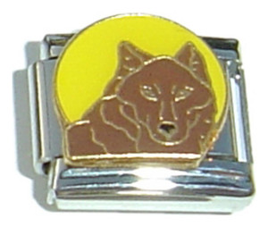 Brown Wolf Italian Charm Brown Wolf Italian Charm