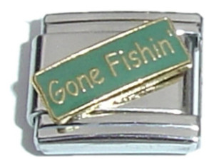 Gone Fishin Italian Charm Gone Fishin Italian Charm