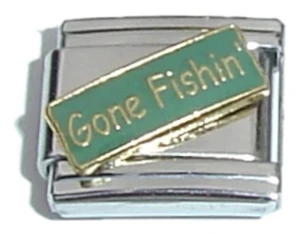 Gone Fishin Italian Charm