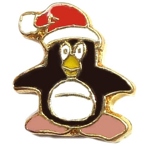 Christmas Penguin Floating Locket Charm Christmas Penguin Floating Locket Charm