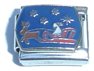 Reindeer And Sleigh Italian Charm Reindeer And Sleigh Italian Charm