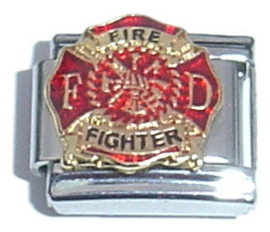 Fire Fighter Italian Charm Fire Fighter Italian Charm