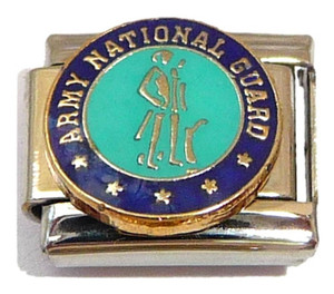 Army National Guard On Blue Italian Charm Army National Guard On Blue Italian Charm