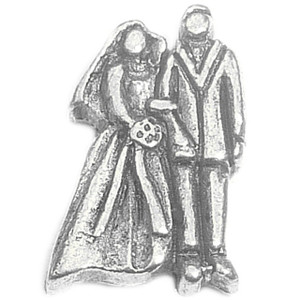 Bride and Groom Floating Locket Charm