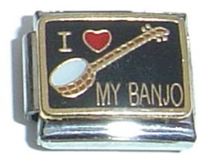 I Love My Banjo Italian Charm I Love My Banjo Italian Charm