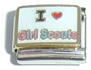 I Love Girl Scouts Italian Charm