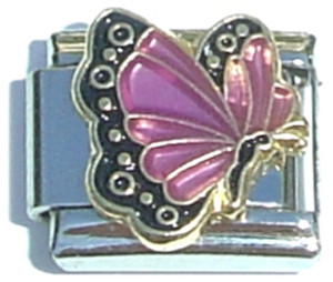 October Flying Butterfly Italian Charm