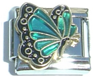 December Flying Butterfly Italian Charm December Flying Butterfly Italian Charm