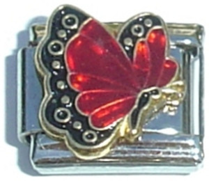 July Flying Butterfly Italian Charm