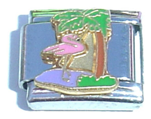 Flamingo And Tree Italian Charm Flamingo And Tree Italian Charm