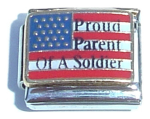Proud Parent of A Soldier Italian Charm