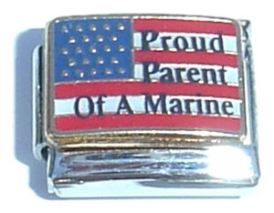 Proud Parent of A Marine Italian Charm Proud Parent of A Marine Italian Charm