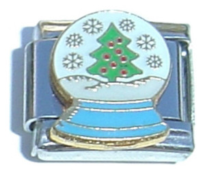 Snowglobe With Tree White Italian Charm