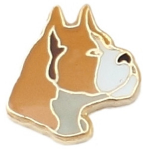 Boxer Dog Floating Locket Charm Boxer Dog Floating Locket Charm