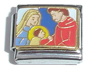 Manger Scene Jesus Mary Joseph Italian Charm Manger Scene Jesus Mary Joseph Italian Charm