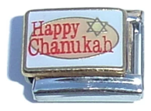 Happy Chanukah Italian Charm